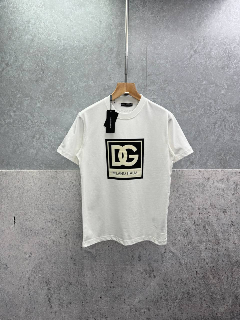 Dolce & Gabbana Box Logo Regular Fit T-shirts Mens in 2 Colors Best Sale UK Reps AAA Quality