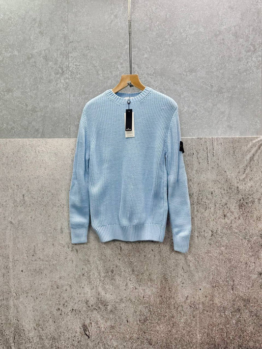 Stone Island Knit Compass Embossed Crewneck Jumpers Mens in Multiple Colors Best Sale UK Reps AAA Quality