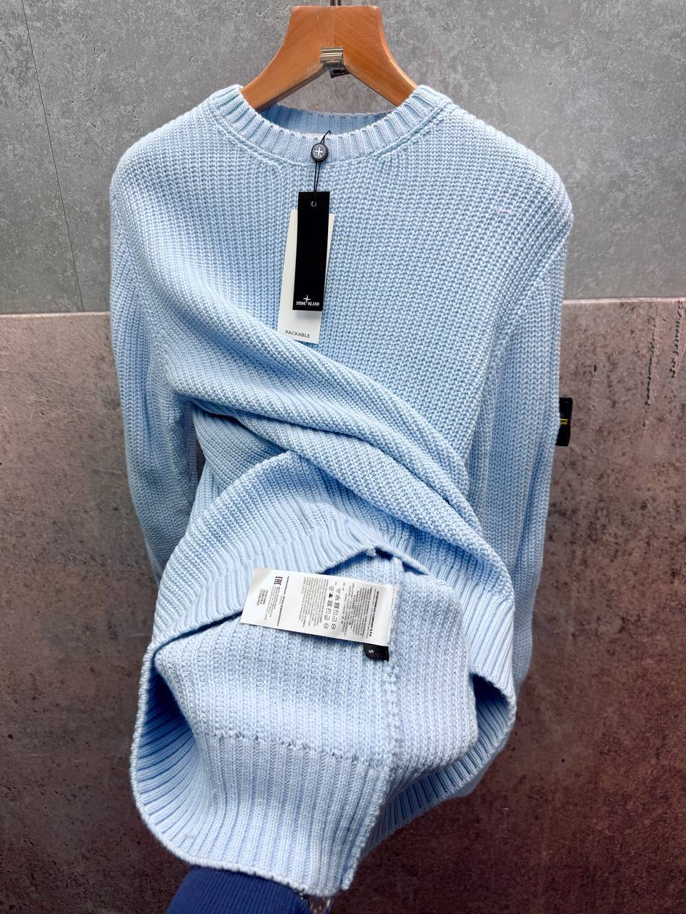 Stone Island Knit Compass Embossed Crewneck Jumpers Mens in Multiple Colors Best Sale UK Reps AAA Quality