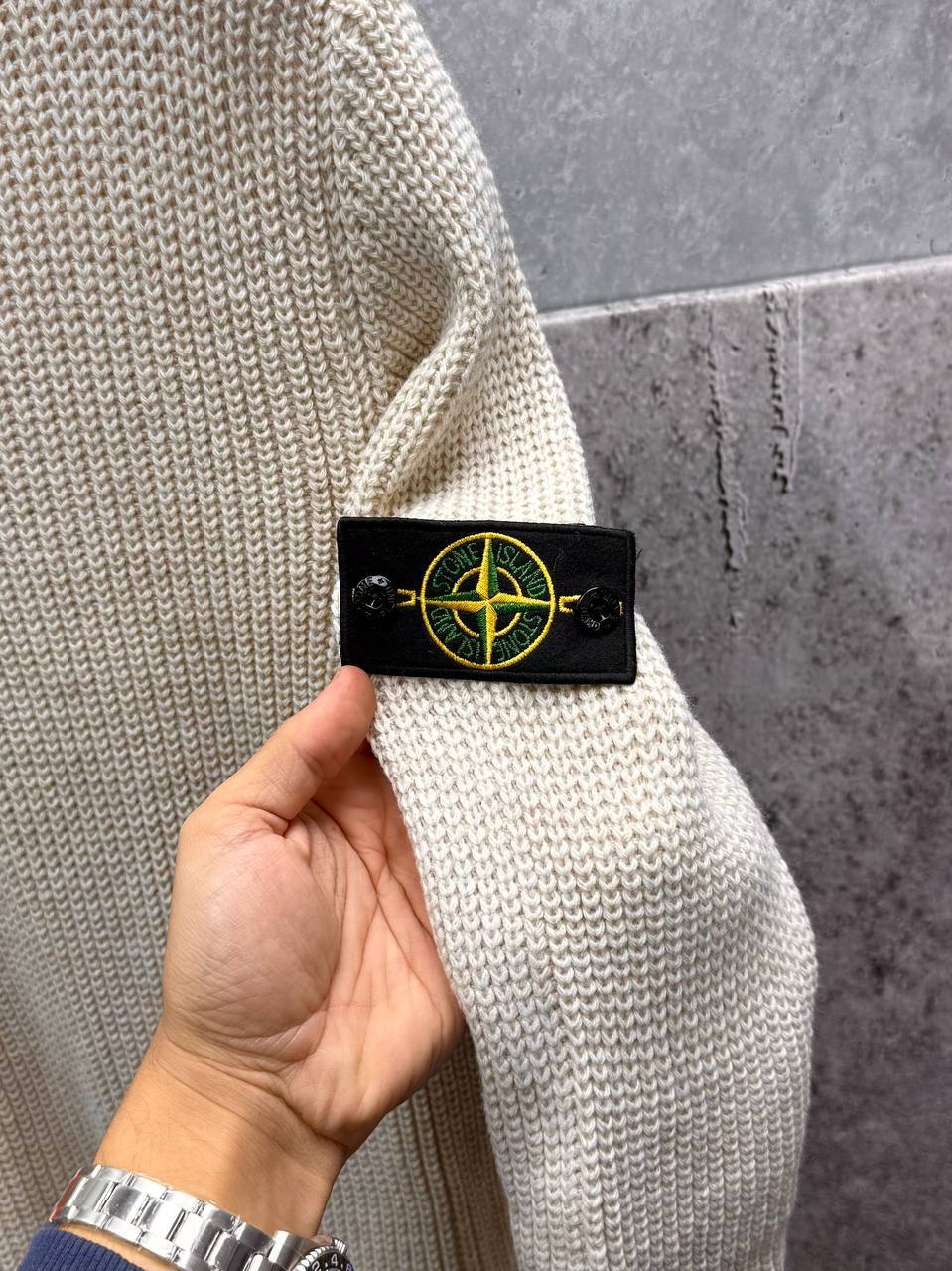 Stone Island Knit Compass Embossed Crewneck Jumpers Mens in Multiple Colors Best Sale UK Reps AAA Quality