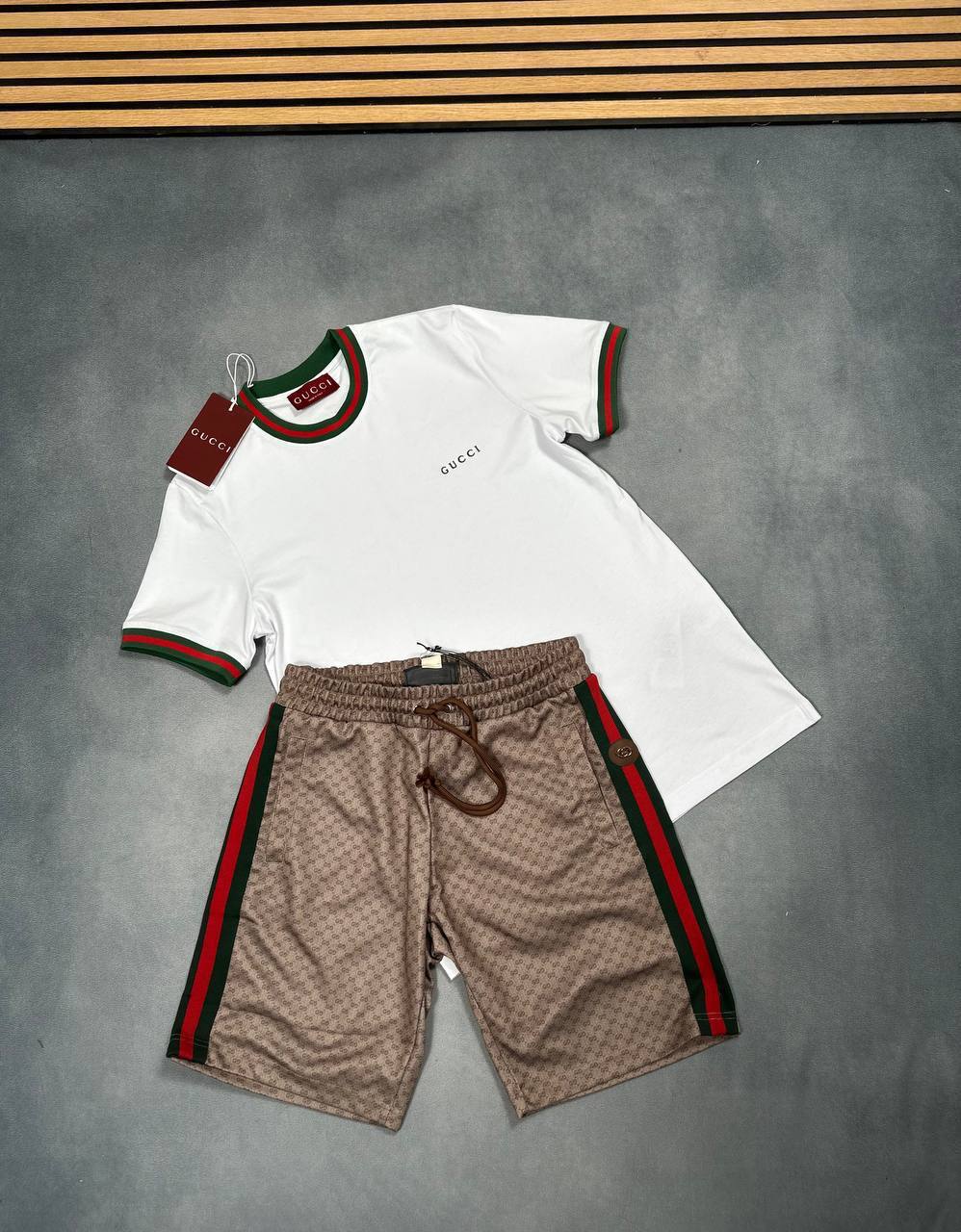 Gucci Short Sleeve Knitted T-Shirts & Shorts Sets Mens in Multiple Colors Replica UK AAA Quality