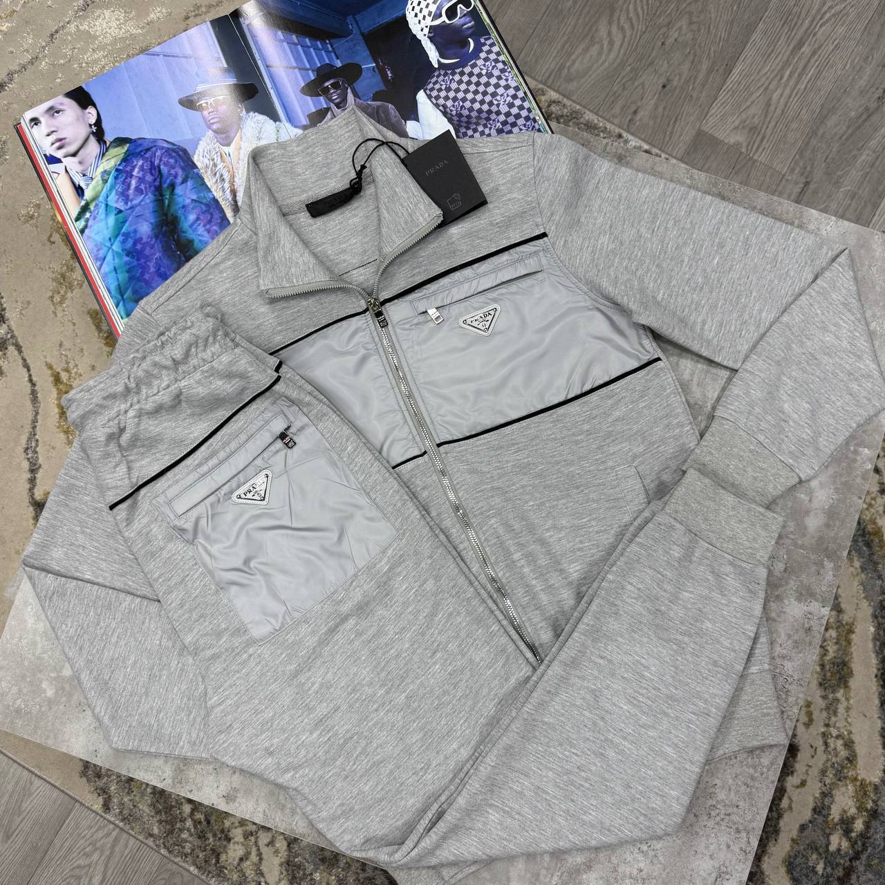 Prada Re-Nylon Panelled Full-Zip Mens Tracksuits in Multiple Colors Best Sale UK Reps AAA Quality