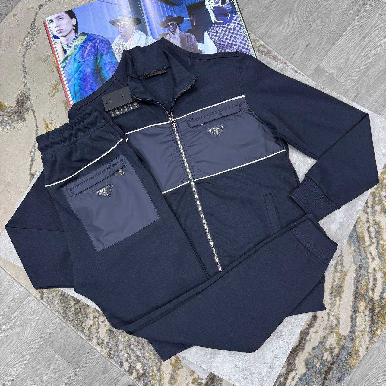 Prada Re-Nylon Panelled Full-Zip Mens Tracksuits in Multiple Colors Best Sale UK Reps AAA Quality