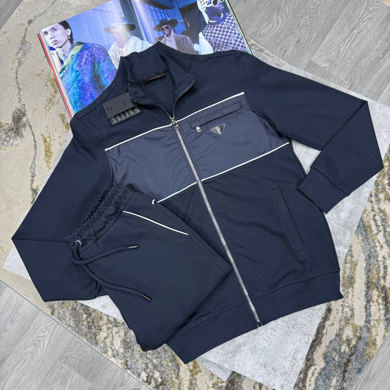 Prada Re-Nylon Panelled Full-Zip Mens Tracksuits in Multiple Colors Best Sale UK Reps AAA Quality