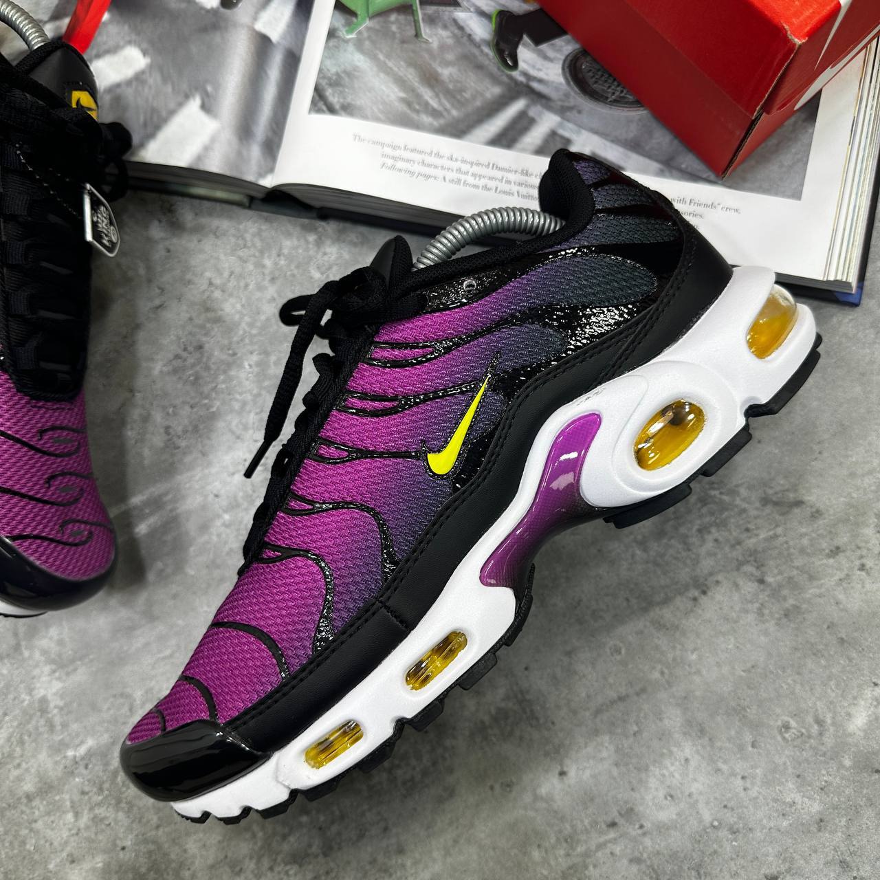 Nike TN Air Max Plus Black Laser Orange White Hyper Violet Mens Trainers Best Sale AAA Quality Sale UK