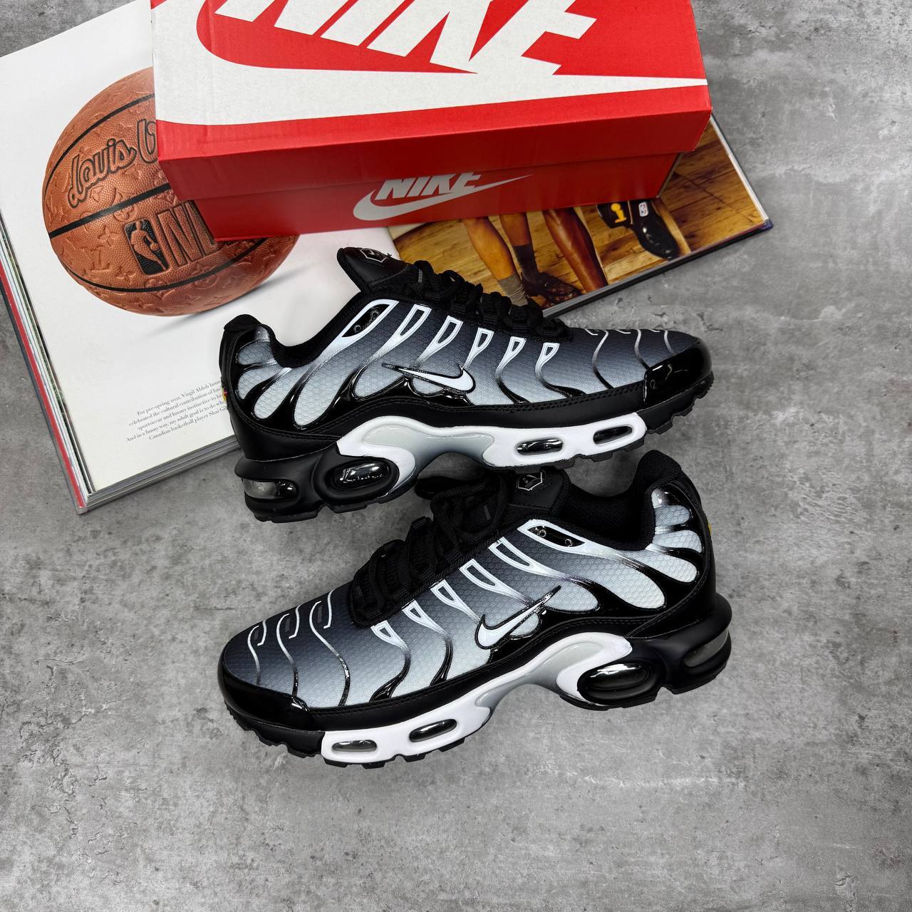 Nike TN Air Max Plus Black Silver White Mens Trainers Best Sale UK Reps AAA Quality