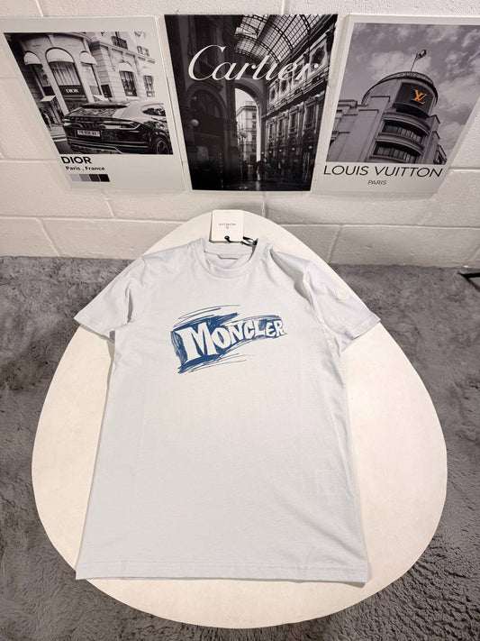 Moncler Men's Luxury Sketch Logo Cotton T-Shirt AAA Quality Reps UK