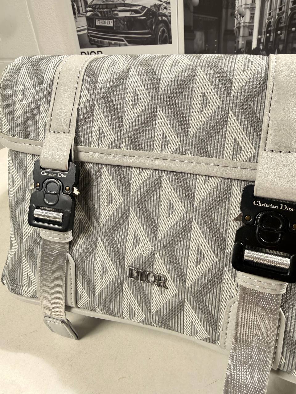 Dior Gray CD Diamond Canvas Hit the Road Backpack AAA Quality Reps UK