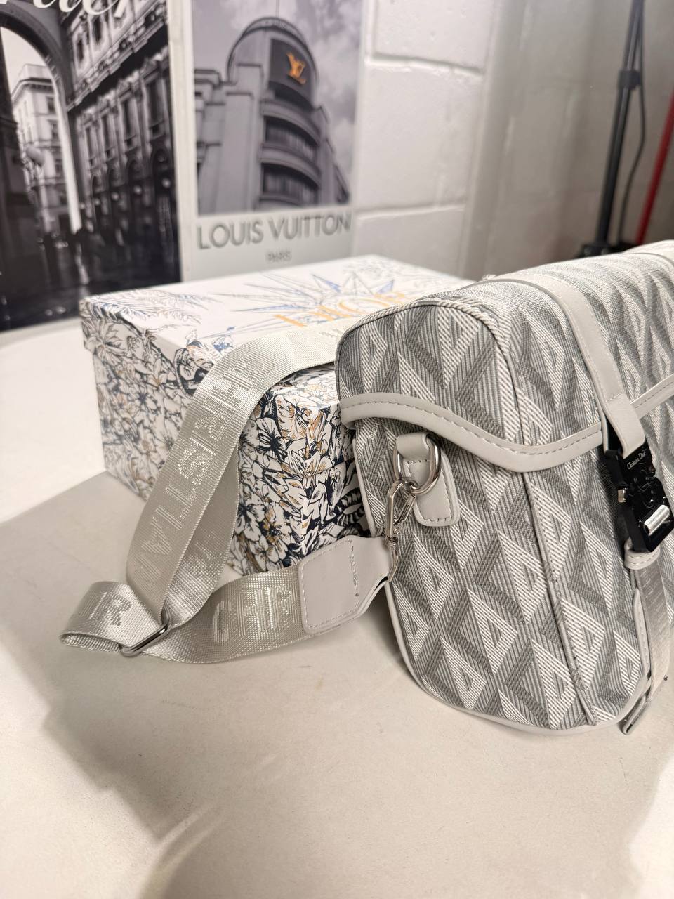 Dior Gray CD Diamond Canvas Hit the Road Backpack AAA Quality Reps UK