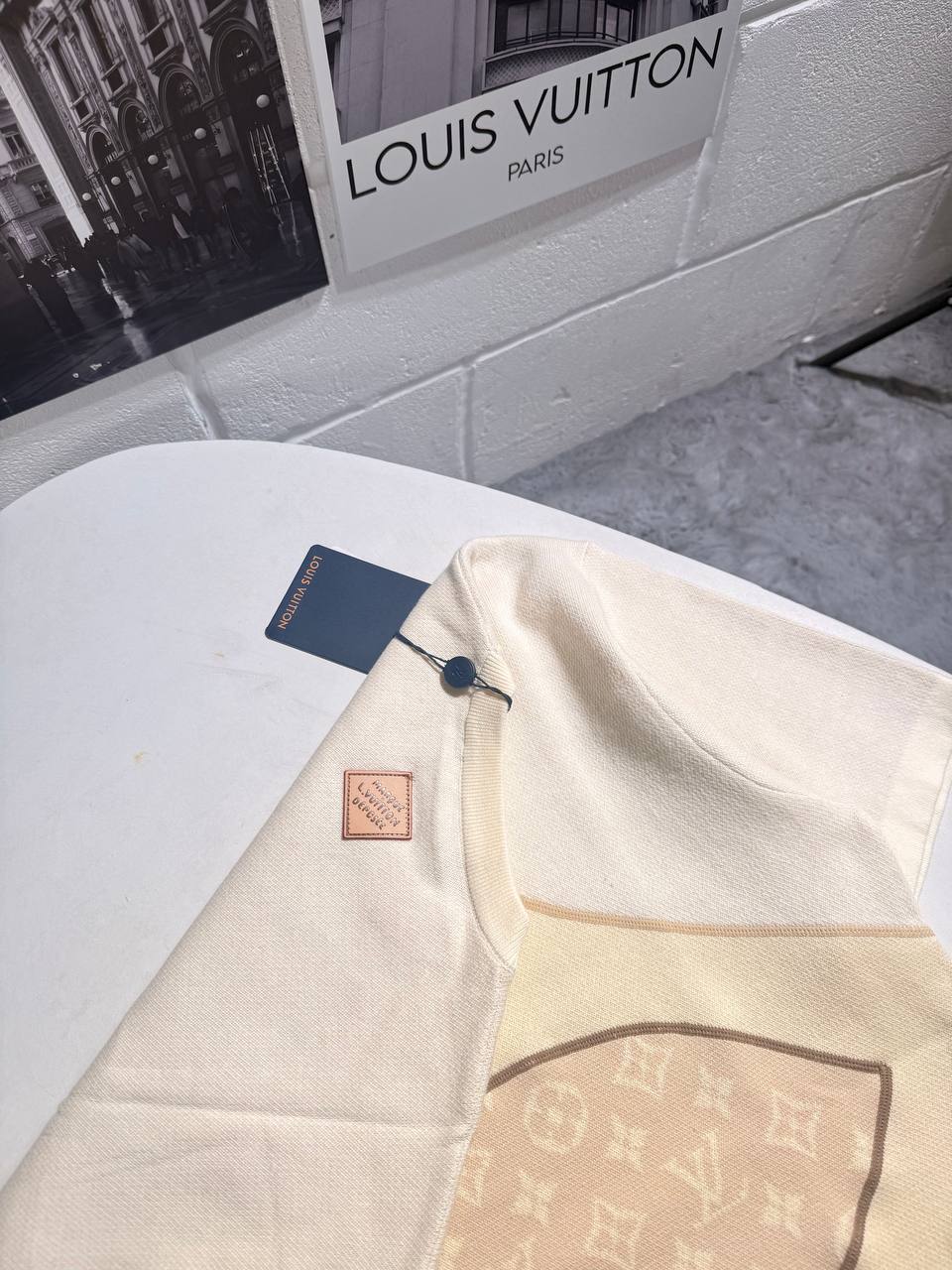 Louis Vuitton Men's Luxury Monogram Flower Graphic Knit T-Shirt AAA Quality Reps UK
