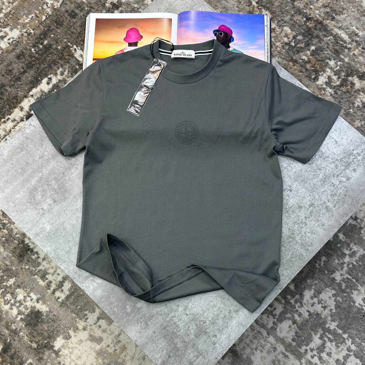 Stone Island Men's Luxury Compass Logo Embroidered T-Shirt AAA Quality Reps UK