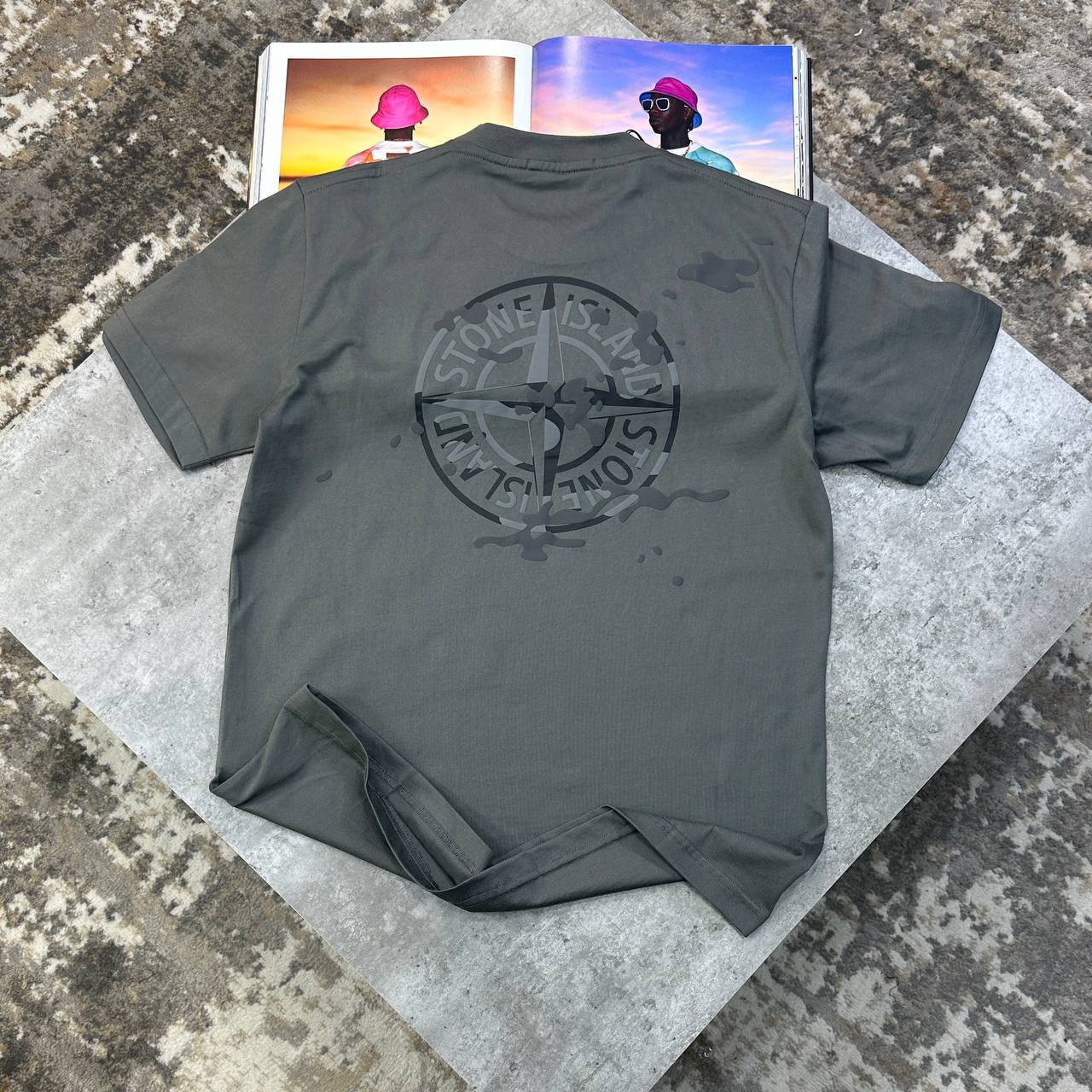 Stone Island Men's Luxury Compass Logo Embroidered T-Shirt AAA Quality Reps UK