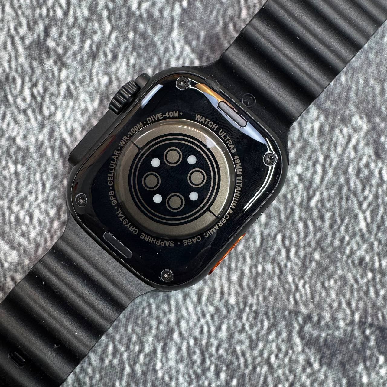 Apple Watch Ultra 3 Smart Watch Silicone Straping Black Color Best Sale UK Reps AAA Quality