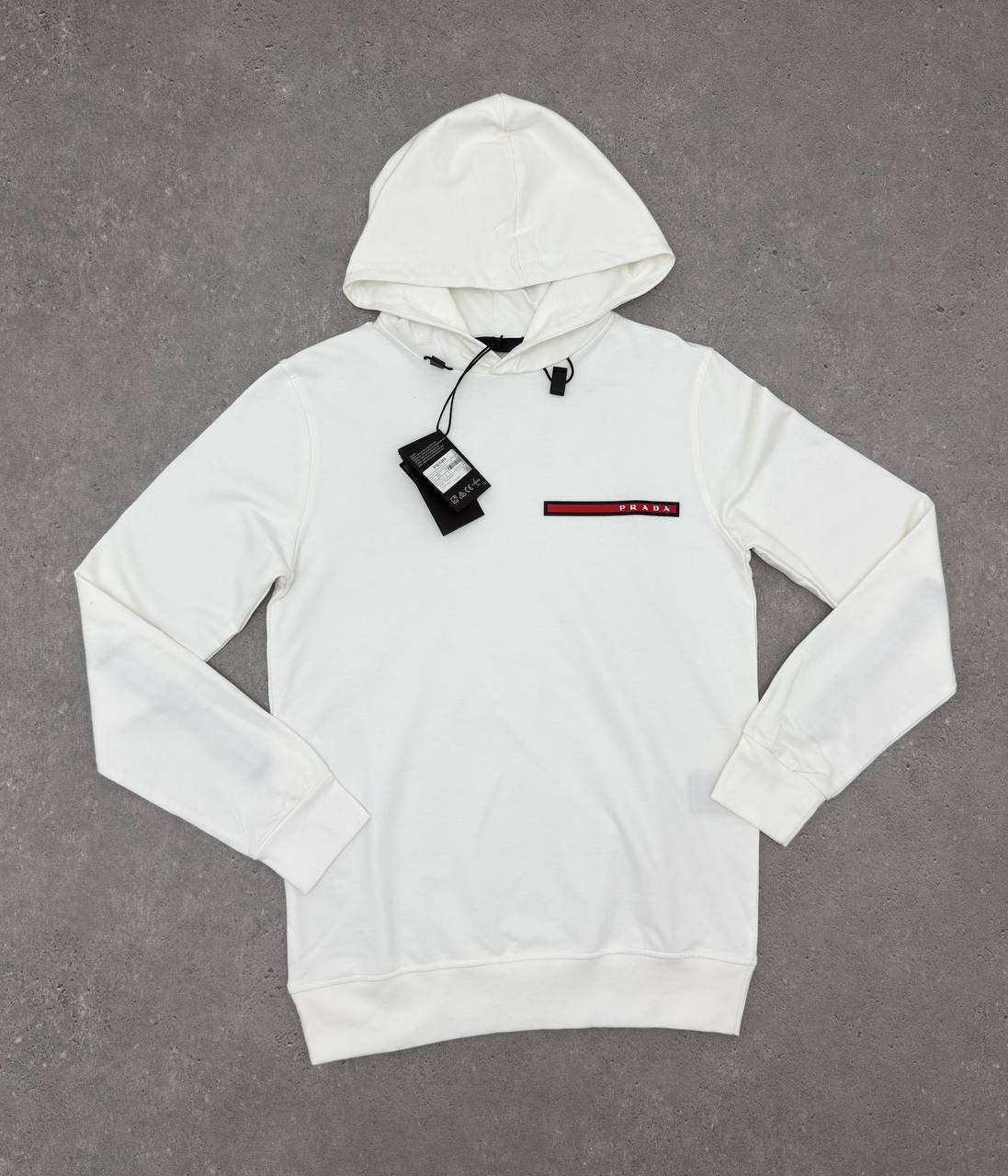 Prada Recycled Double Jersey Logo Hoodie Mens in Multiple Colors Best Sale UK Replica AAA Quality