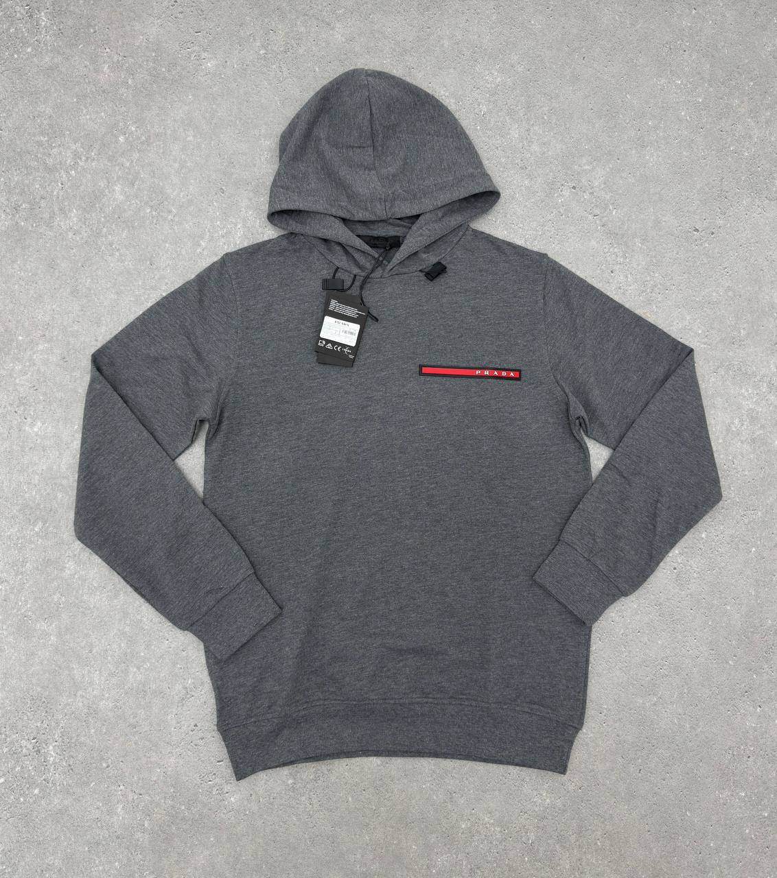 Prada Recycled Double Jersey Logo Hoodie Mens in Multiple Colors Best Sale UK Replica AAA Quality