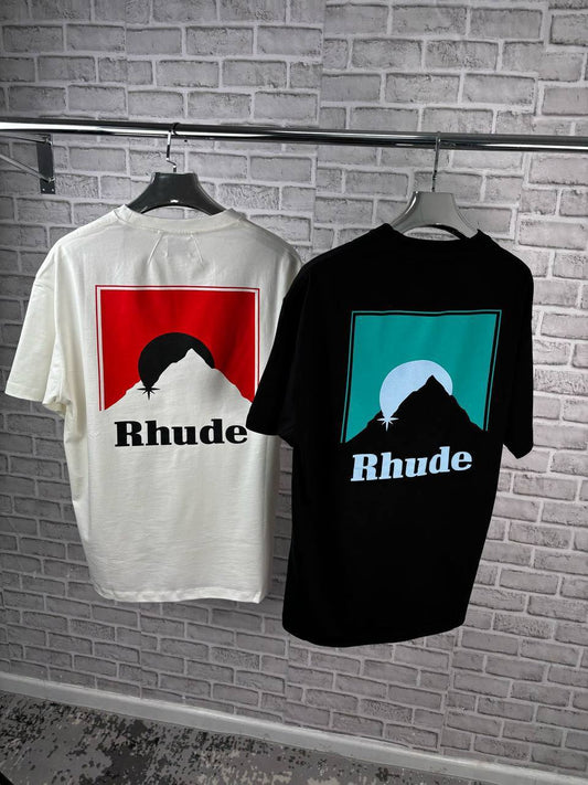 Rhude Classic Marlboro Sunset Logo T-Shirts Mens in 2 Colors Clothing Tee UK Replica AAA Quality