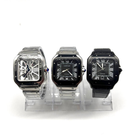 Cartier Santos Stainlees Steel Automatic Mens Watch Fashion in Multiple Colors Best Sale UK Reps
