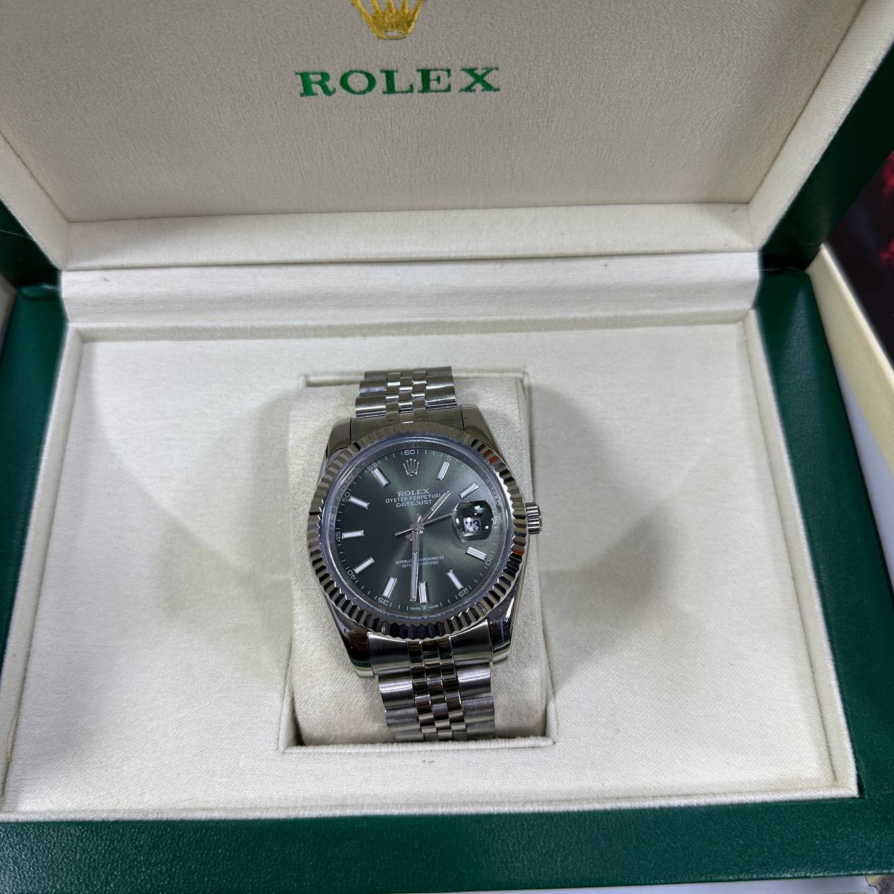 Rolex Datejust Custom Olive Green Dial Mens Watch UK Reps AAA Quality