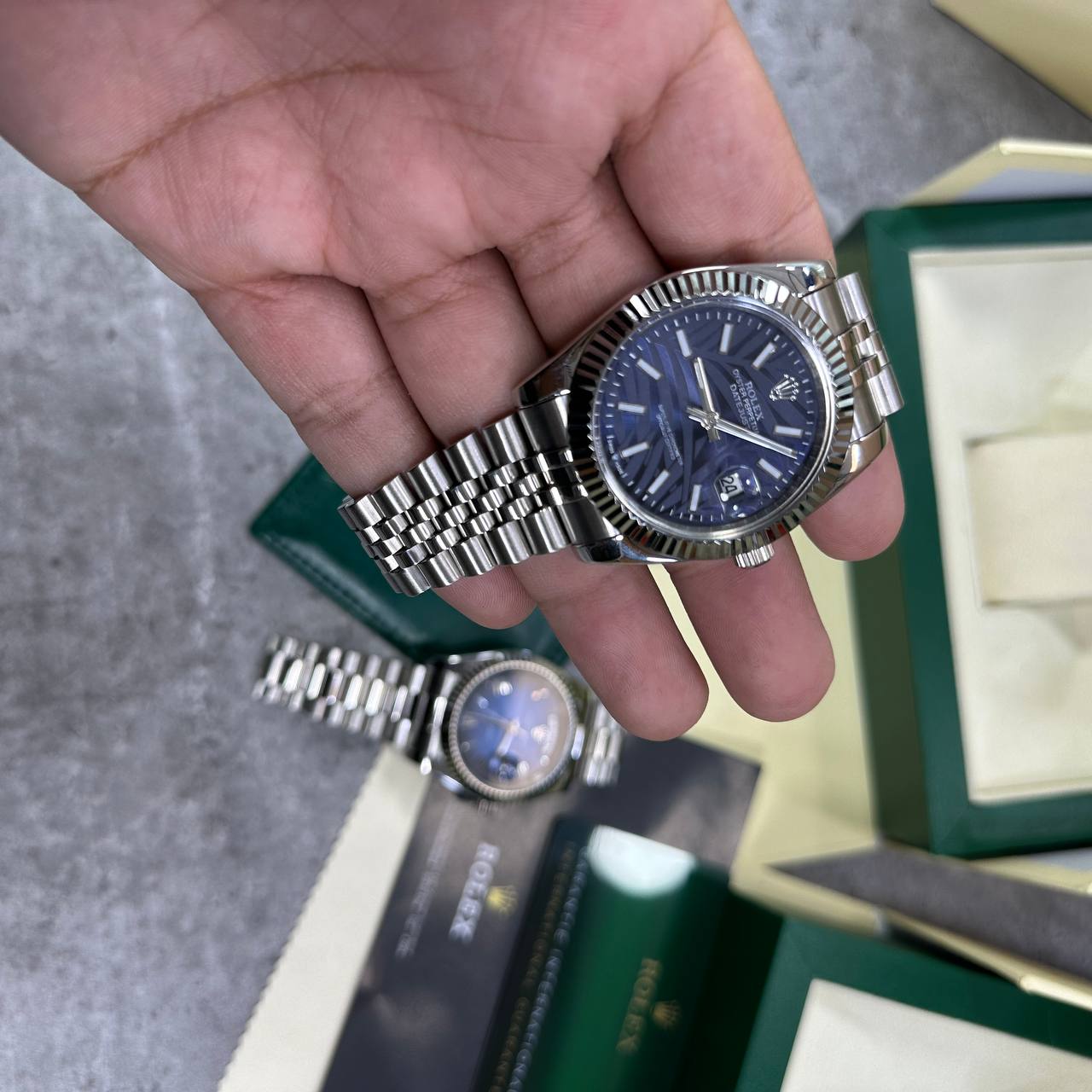 Rolex Datejust Blue Dial Mens Watch UK Reps AAA Quality