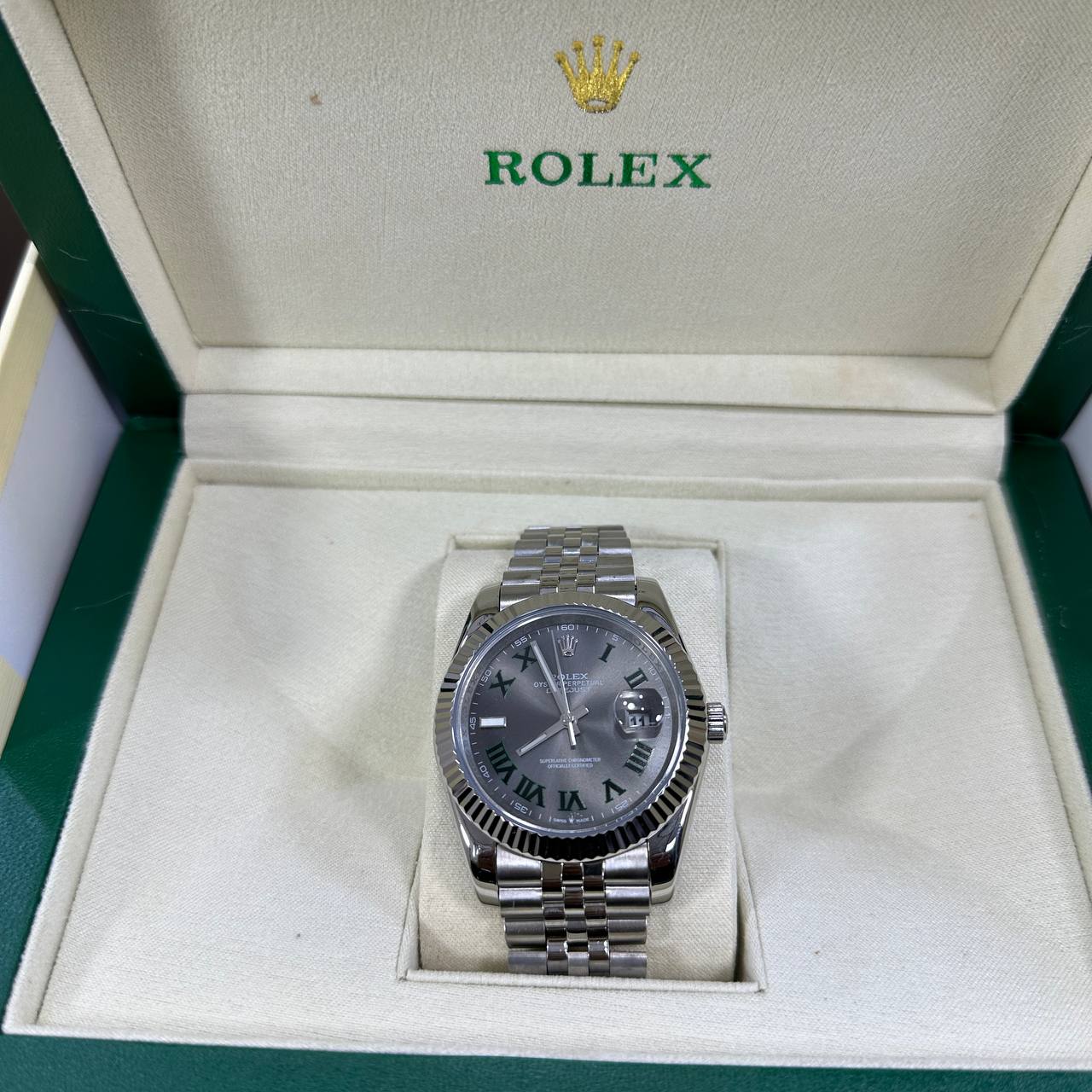 Rolex Datejust Slate Roman Dial Mens Watch UK Reps AAA Quality