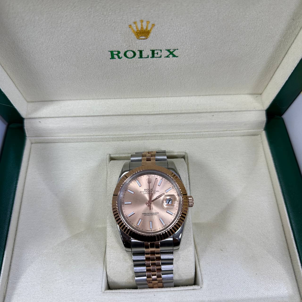 Rolex Datejust Two-Tone Everose Gold Mens Watch UK Reps AAA Quality