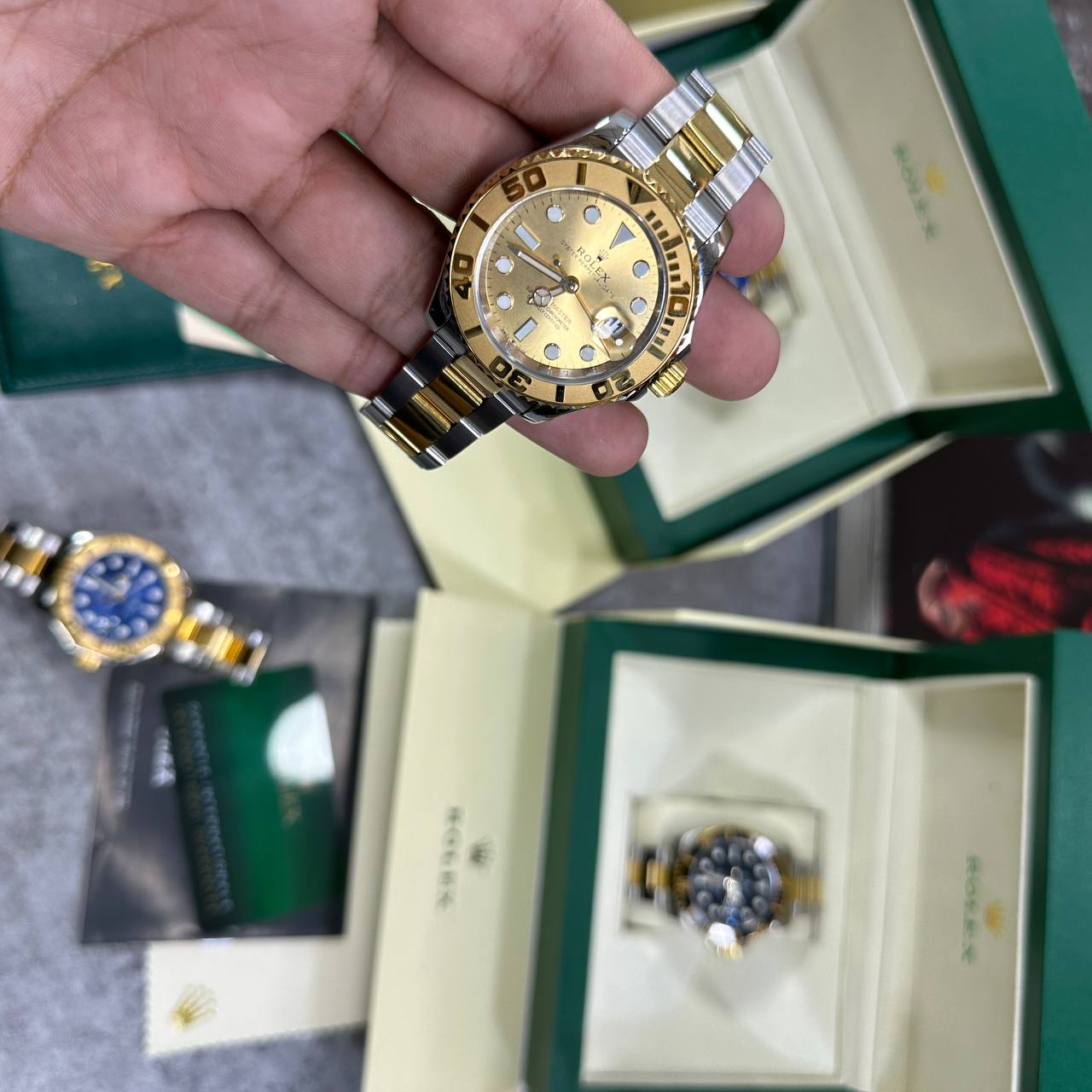 Rolex Yacht-Master Champagne Dial Mens Watches UK Reps AAA Quality