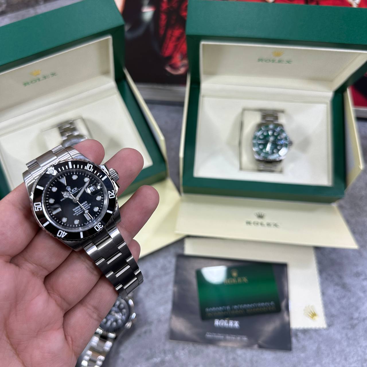Rolex Submariner Date Oystersteel Black Mens Watch UK Reps AAA Quality
