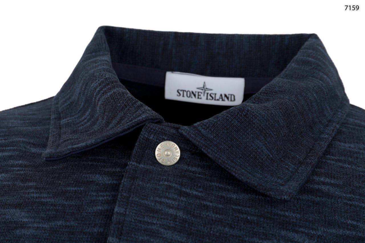 Stone Island Long-Sleeve with Stand up Collar Polo Shirts in 2 Colors Mens UK Reps AAA Quality