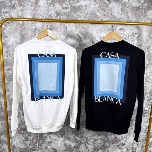 Casablanca Logo Degrade Screen Printed T-Shirts Mens in 2 Colors Best Sale UK Rep AAA Quality