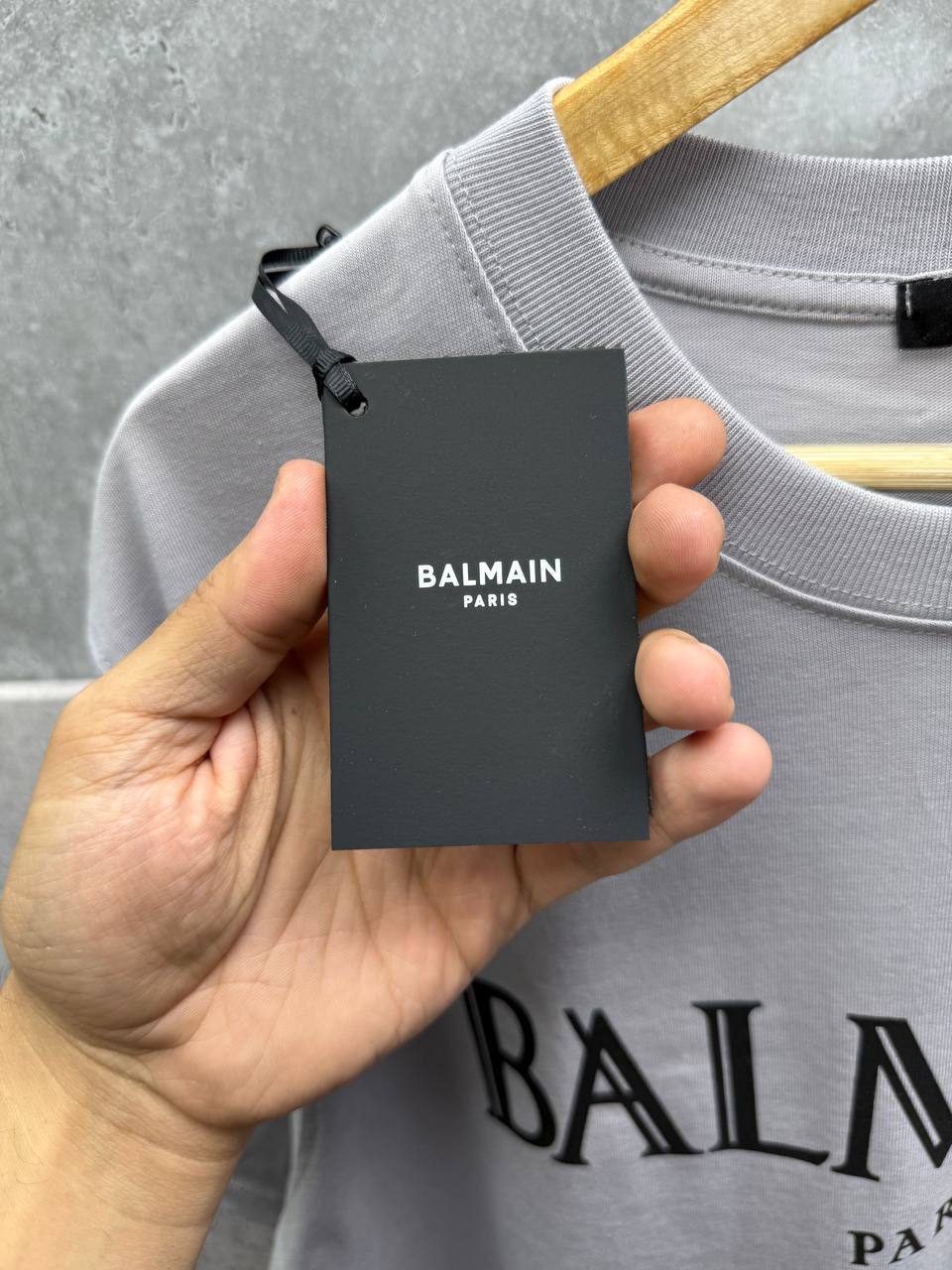 Balmain Rubber Roman Logo Cotton Crewneck T-shirt in Multiple Colors Mens Best Sale UK Reps AAA Quality