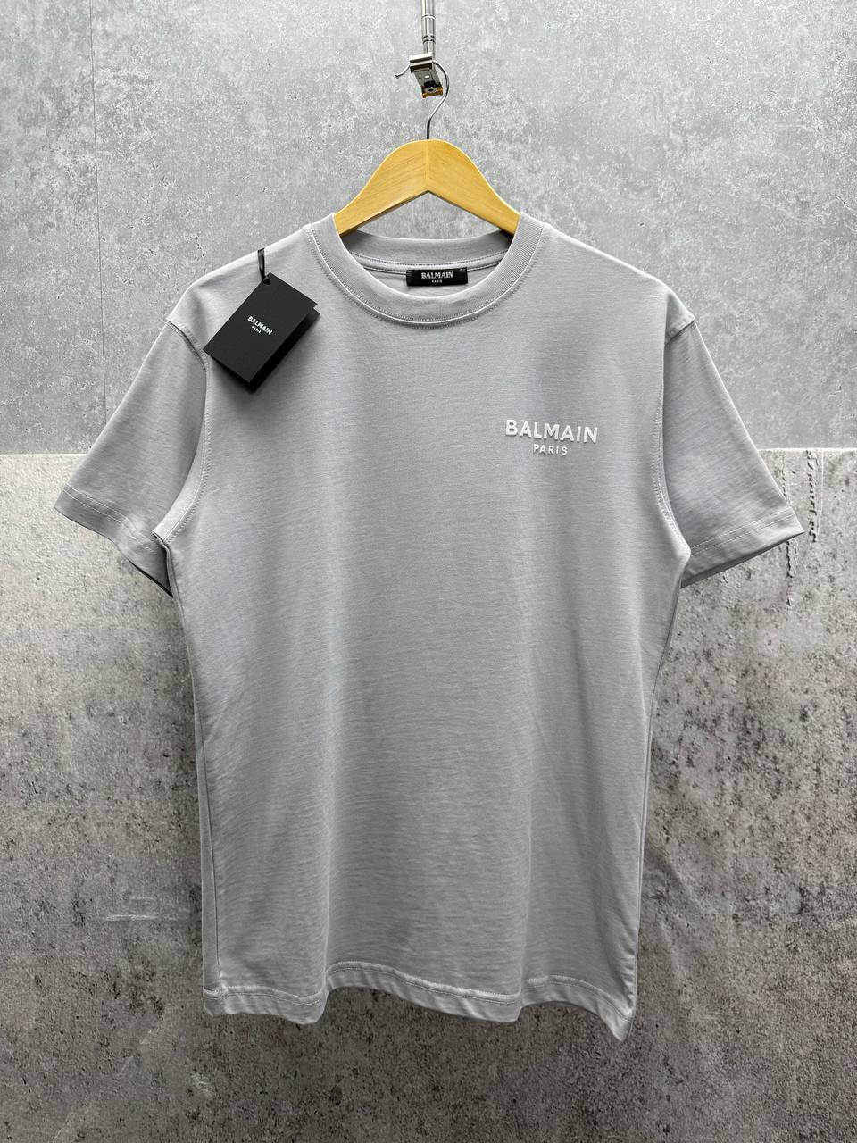 Balmain Chest Logo Printed Crewneck T-Shirts in 2 Colors Mens Best Sale UK Reps AAA Quality