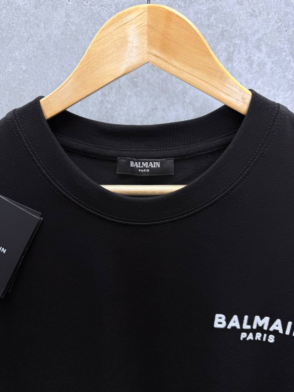 Balmain Chest Logo Printed Crewneck T-Shirts in 2 Colors Mens Best Sale UK Reps AAA Quality