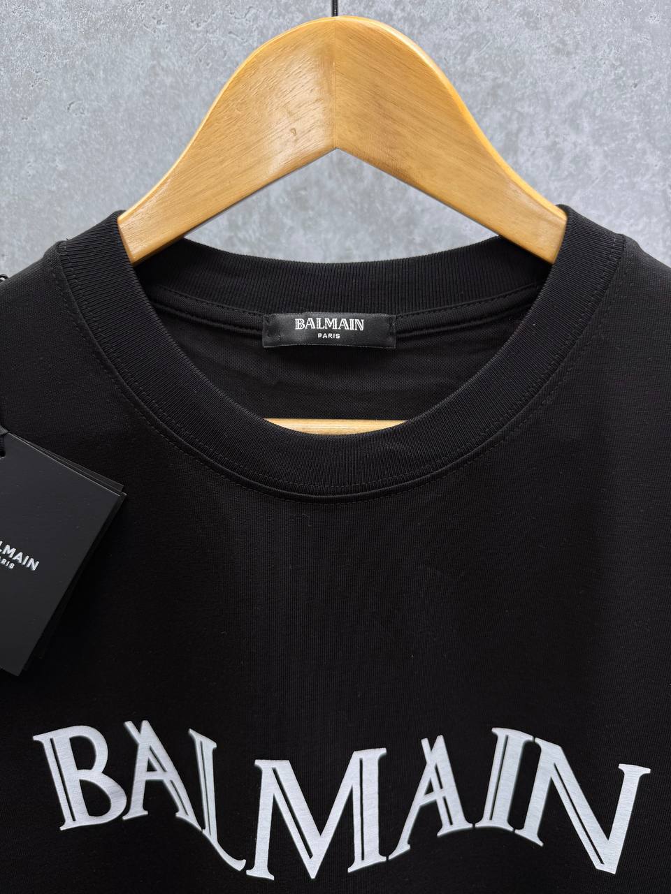 Balmain Rubber Roman Logo Cotton Crewneck T-shirt in Multiple Colors Mens Best Sale UK Reps AAA Quality