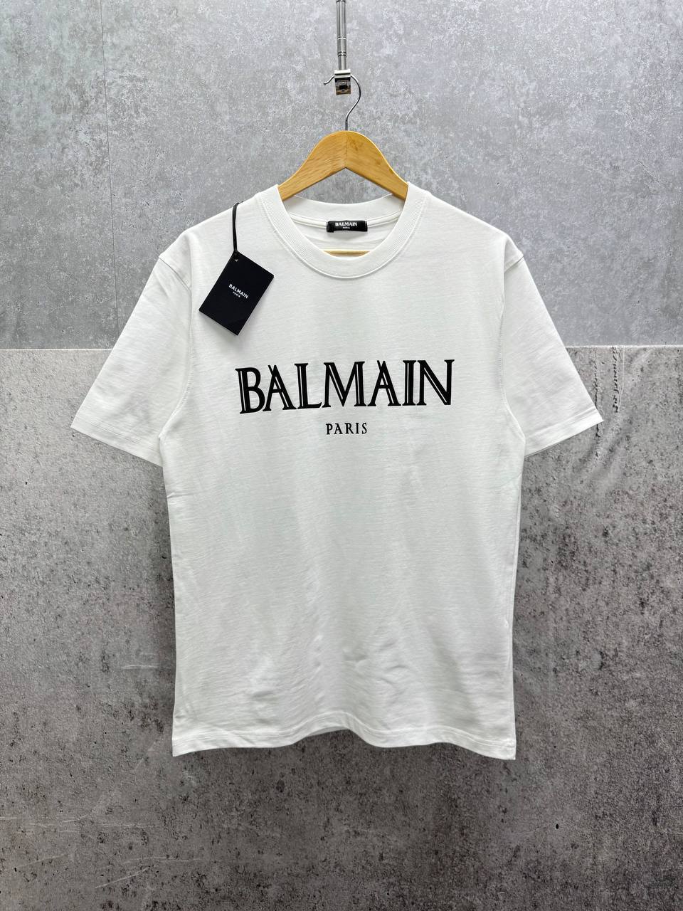Balmain Rubber Roman Logo Cotton Crewneck T-shirt in Multiple Colors Mens Best Sale UK Reps AAA Quality