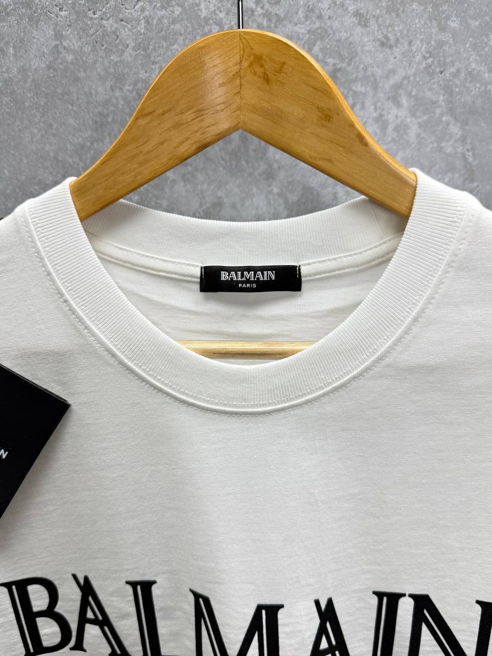 Balmain Rubber Roman Logo Cotton Crewneck T-shirt in Multiple Colors Mens Best Sale UK Reps AAA Quality