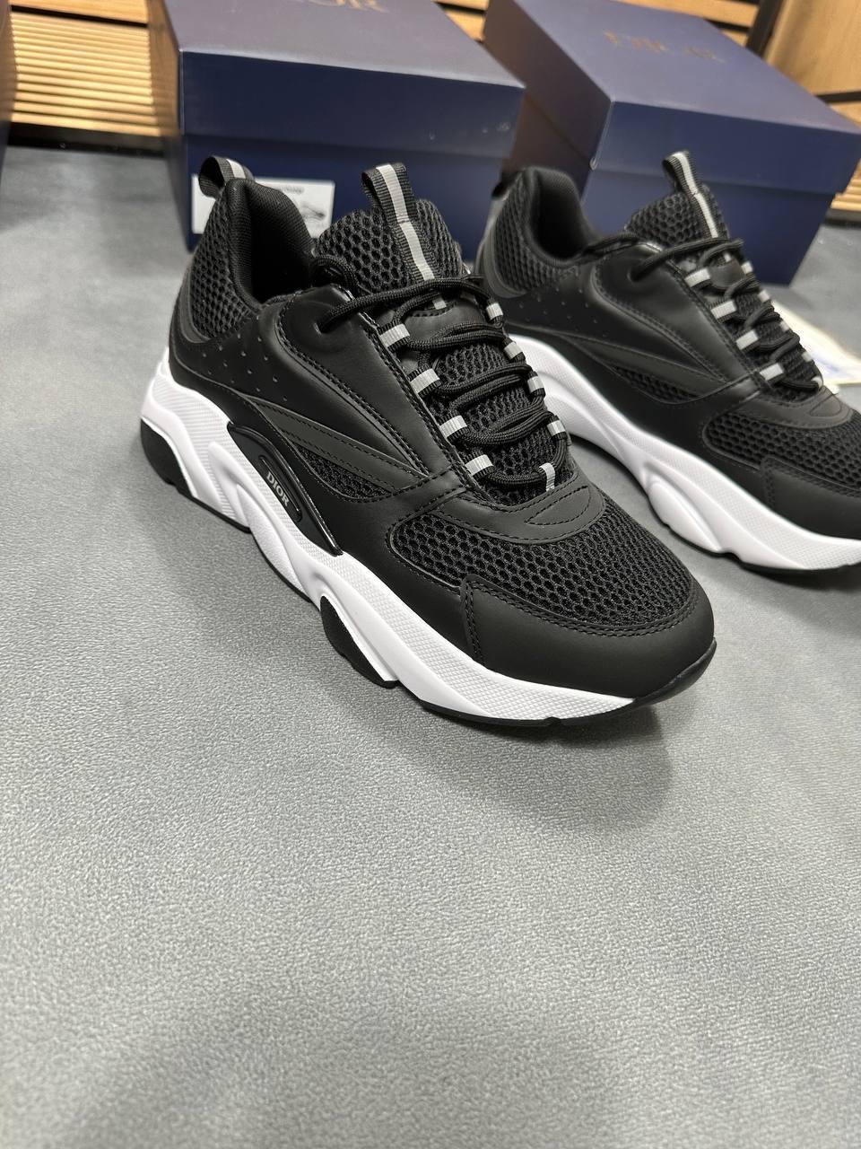 Dior B22 Homme Sport Shoes New Arrivals Black Mens Sneakers UK Reps AAA Quality