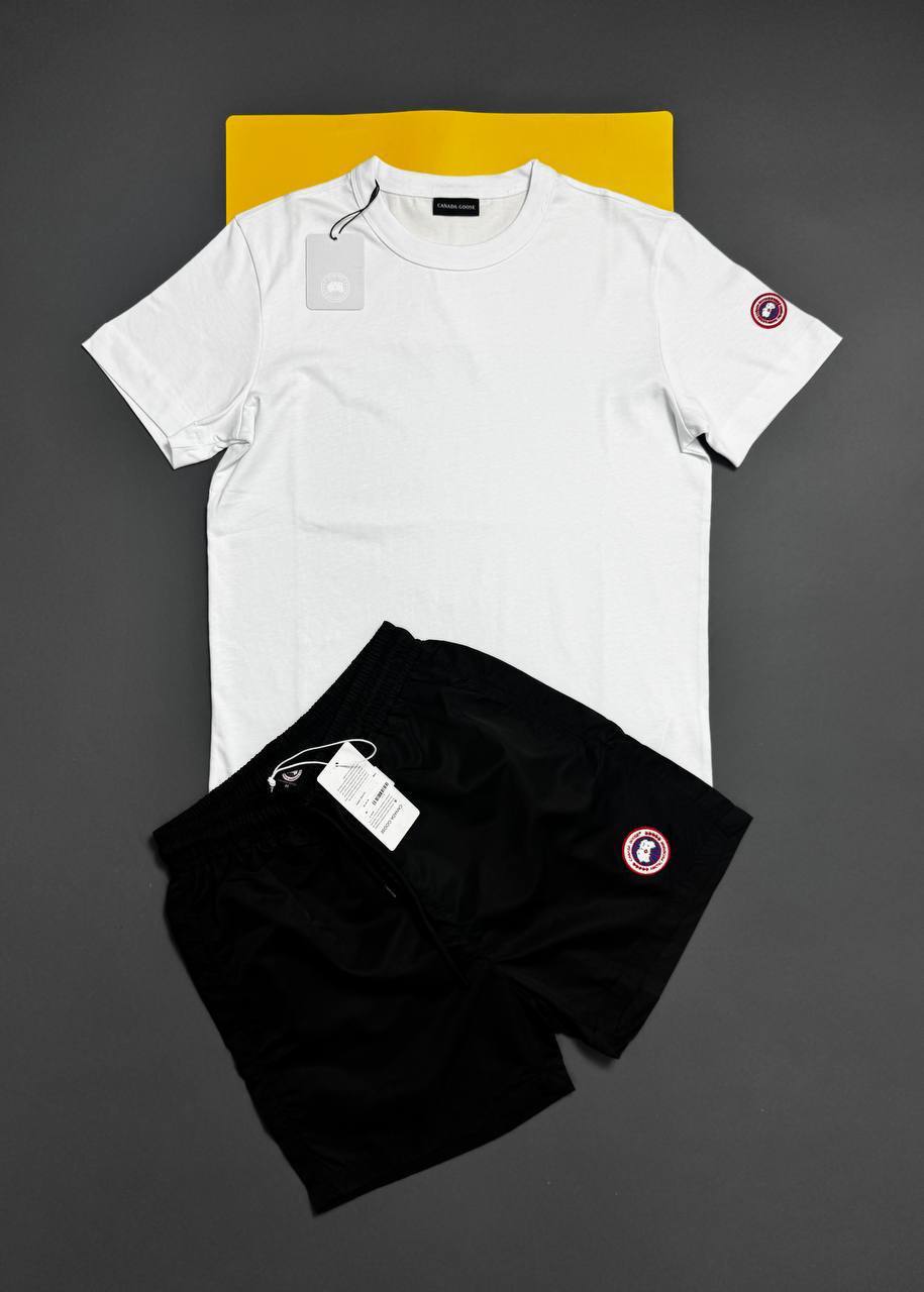 Canada Goose Fashion Short Sleeves T-shirts & Shorts Sets in Multiple Color UK Reps AAA Quality