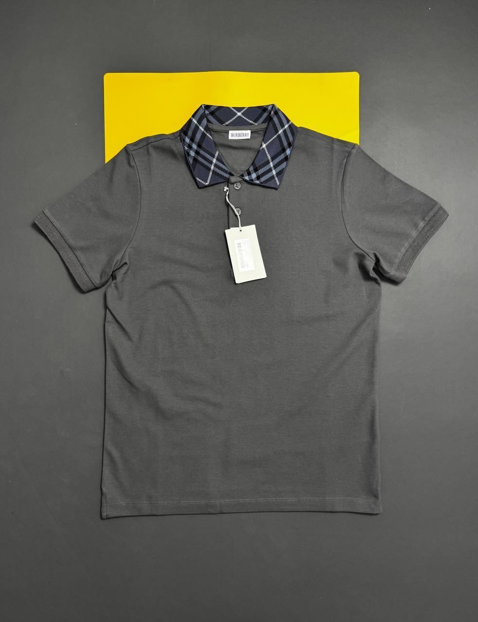 BURBERRY Checked-Collar Cotton Polo Shirts Mens in Multiple Colors AAA Quality UK Reps