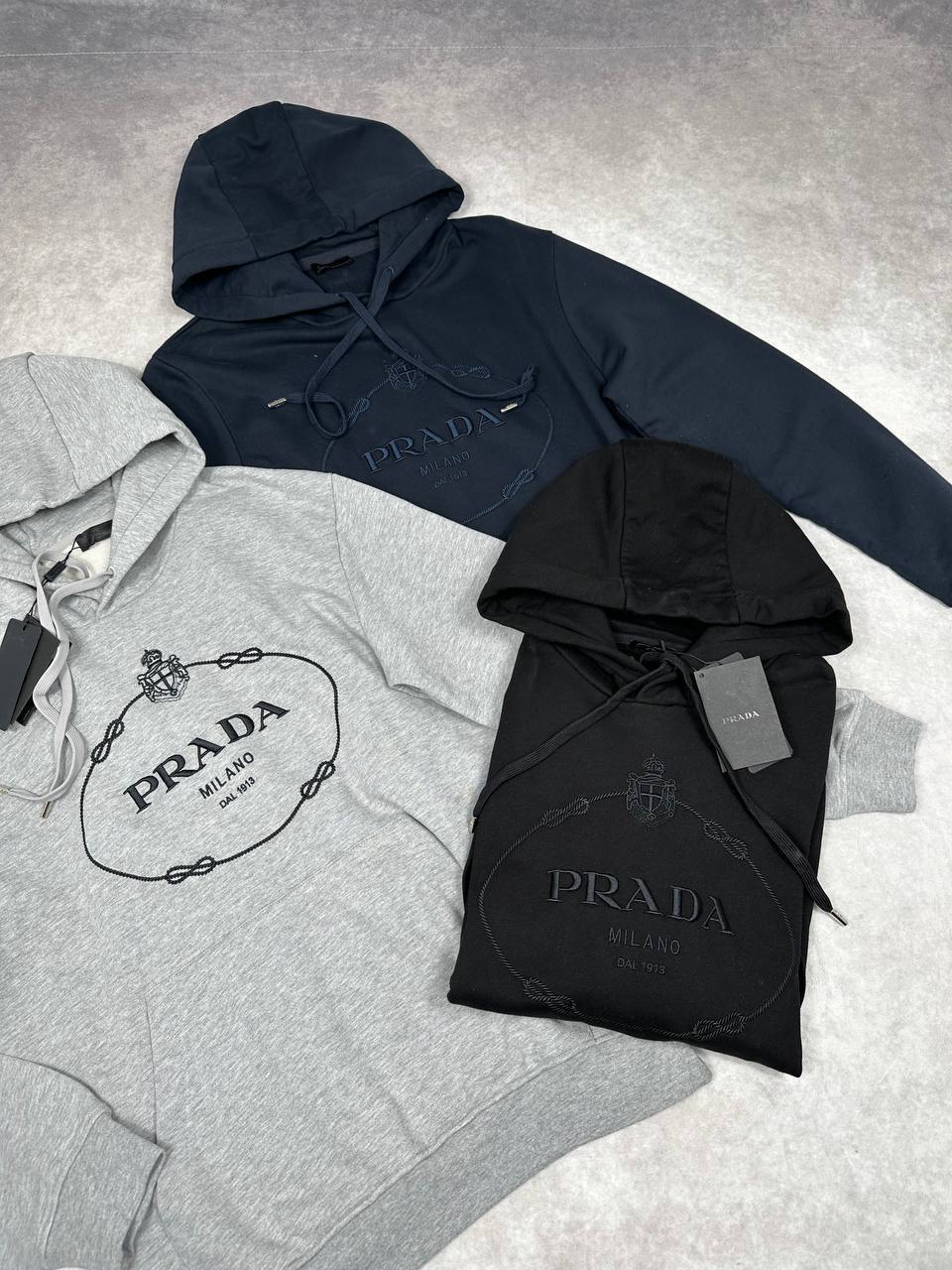 Prada Embroidered Logoborduring Hoodie Mens in Multiple Colors Best Sale UK Replica AAA Quality