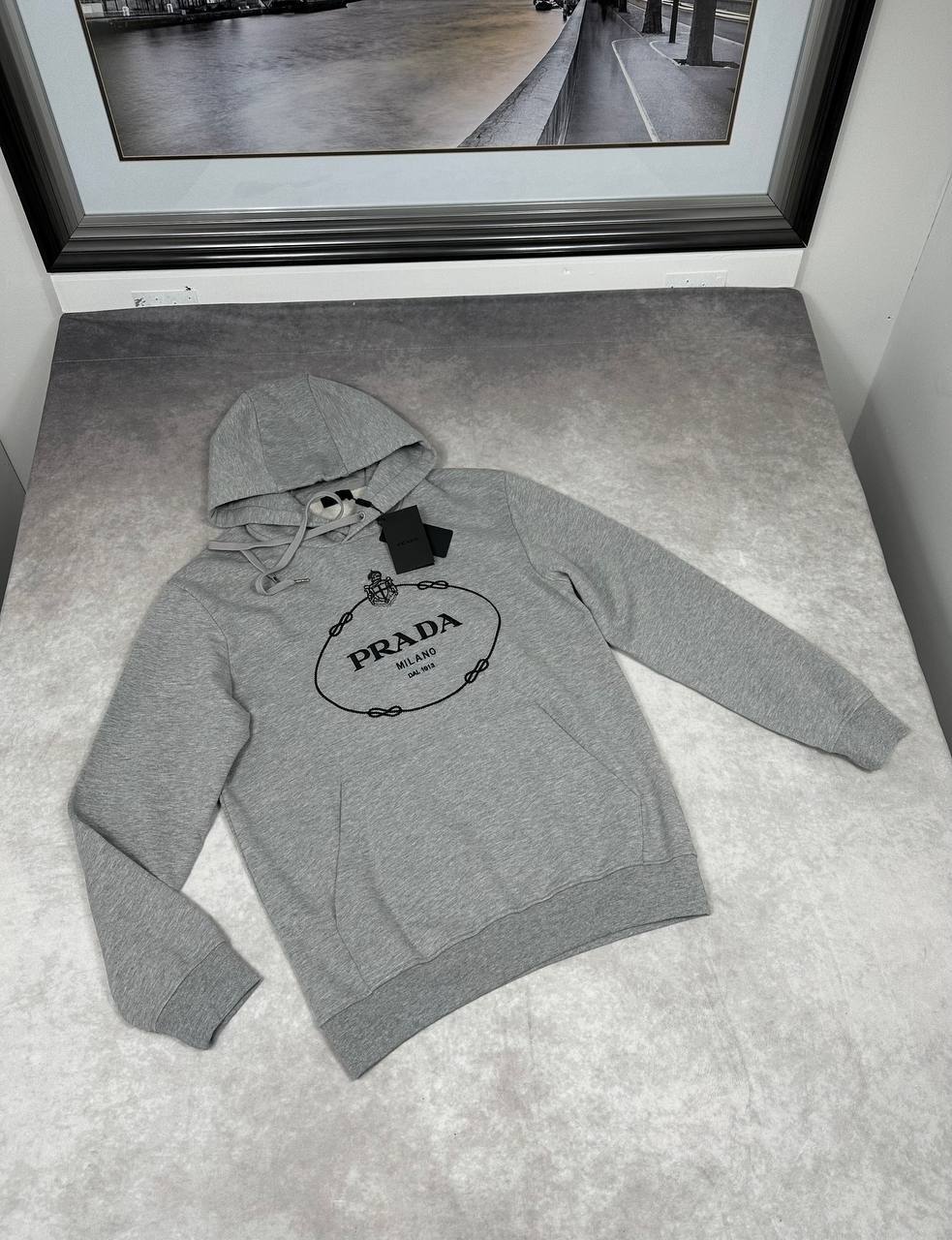 Prada Embroidered Logoborduring Hoodie Mens in Multiple Colors Best Sale UK Replica AAA Quality