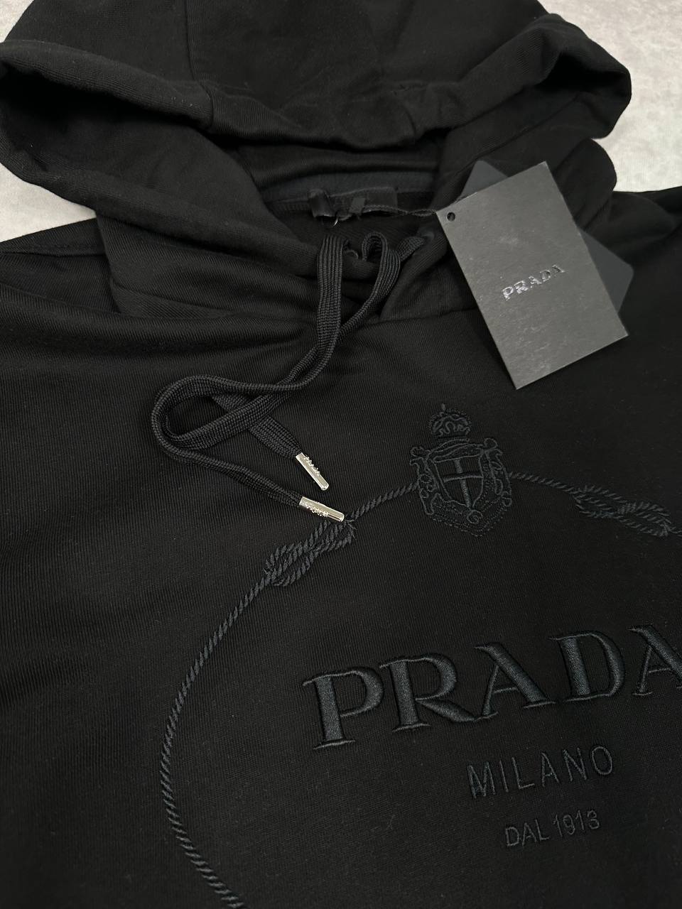 Prada Embroidered Logoborduring Hoodie Mens in Multiple Colors Best Sale UK Replica AAA Quality