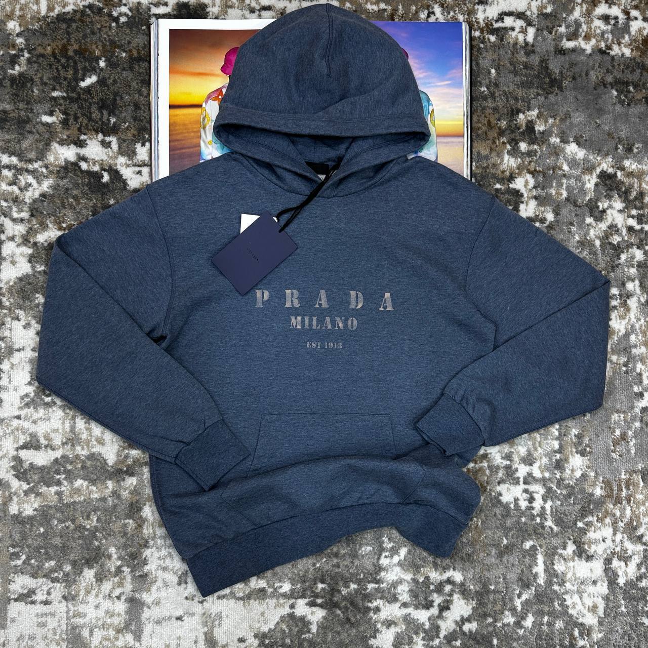 Prada Embroidered Logo Hoodie Mens in Multiple Colors Best Sale UK Replica AAA Quality