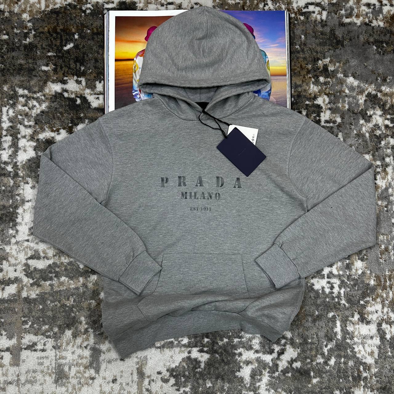 Prada Embroidered Logo Hoodie Mens in Multiple Colors Best Sale UK Replica AAA Quality