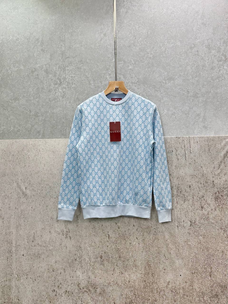 Gucci Premium Quality All-Over Printed Fleece Sweatshirt Mens in Multiple Colors Mens Best Sale UK Reps AAA Quality