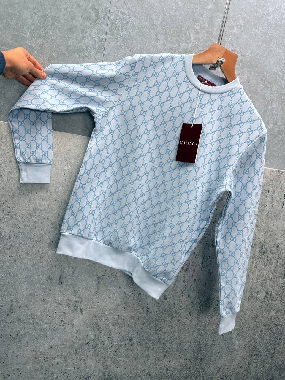 Gucci Premium Quality All-Over Printed Fleece Sweatshirt Mens in Multiple Colors Mens Best Sale UK Reps AAA Quality