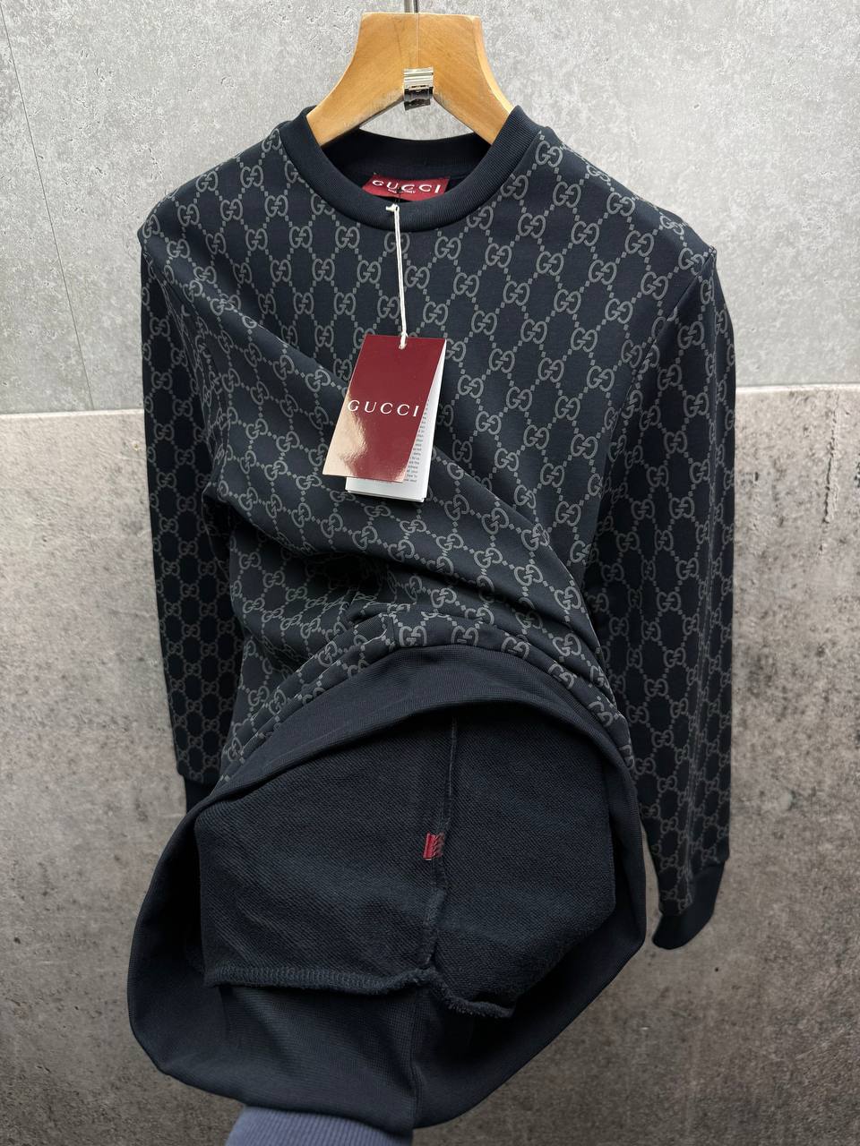 Gucci Premium Quality All-Over Printed Fleece Sweatshirt Mens in Multiple Colors Mens Best Sale UK Reps AAA Quality