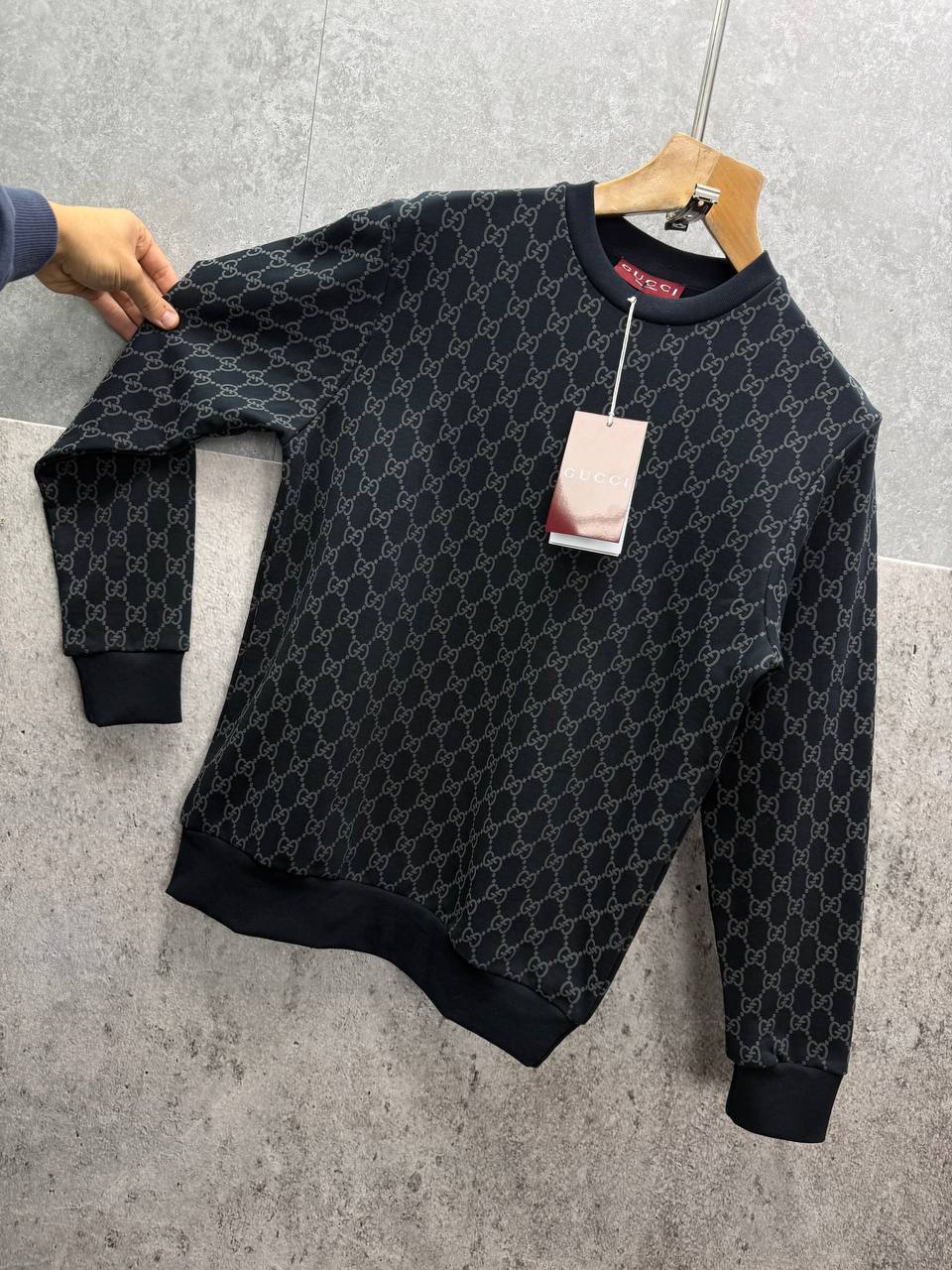 Gucci Premium Quality All-Over Printed Fleece Sweatshirt Mens in Multiple Colors Mens Best Sale UK Reps AAA Quality