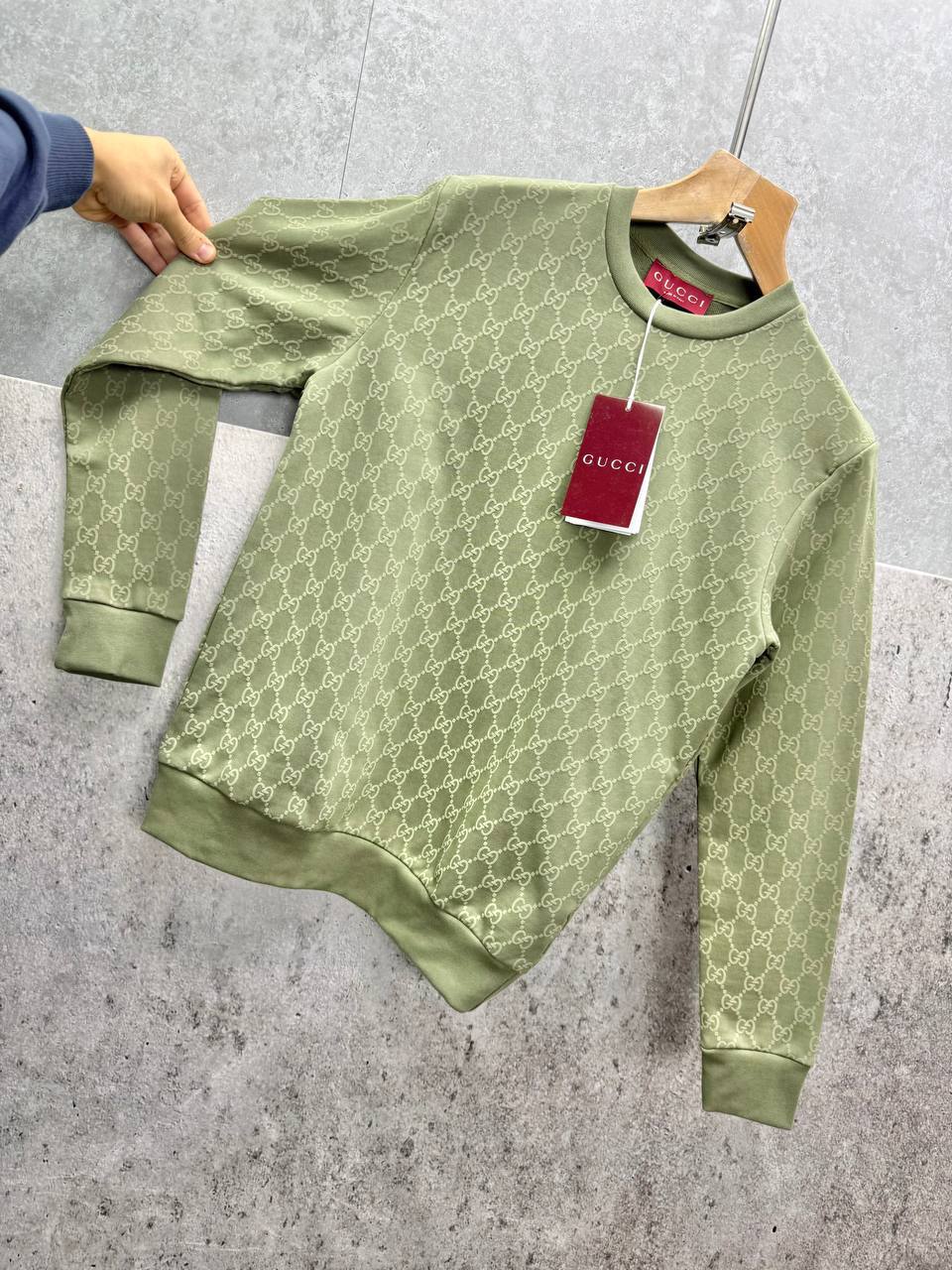 Gucci Premium Quality All-Over Printed Fleece Sweatshirt Mens in Multiple Colors Mens Best Sale UK Reps AAA Quality