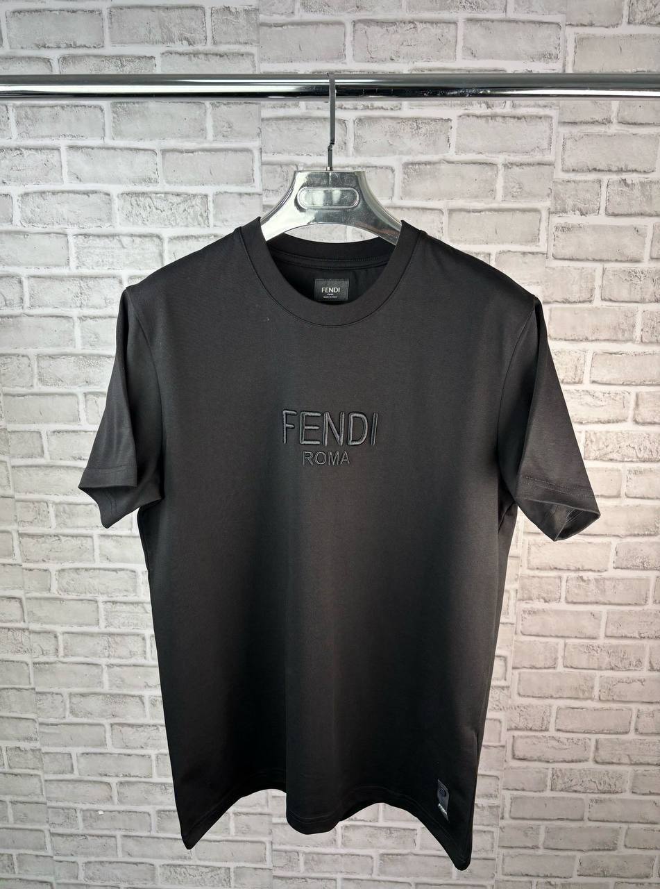 Fendi Mens Embroidered Logo T-Shirts Shorts Sleeves in Multiple Colors UK Reps AAA Quality