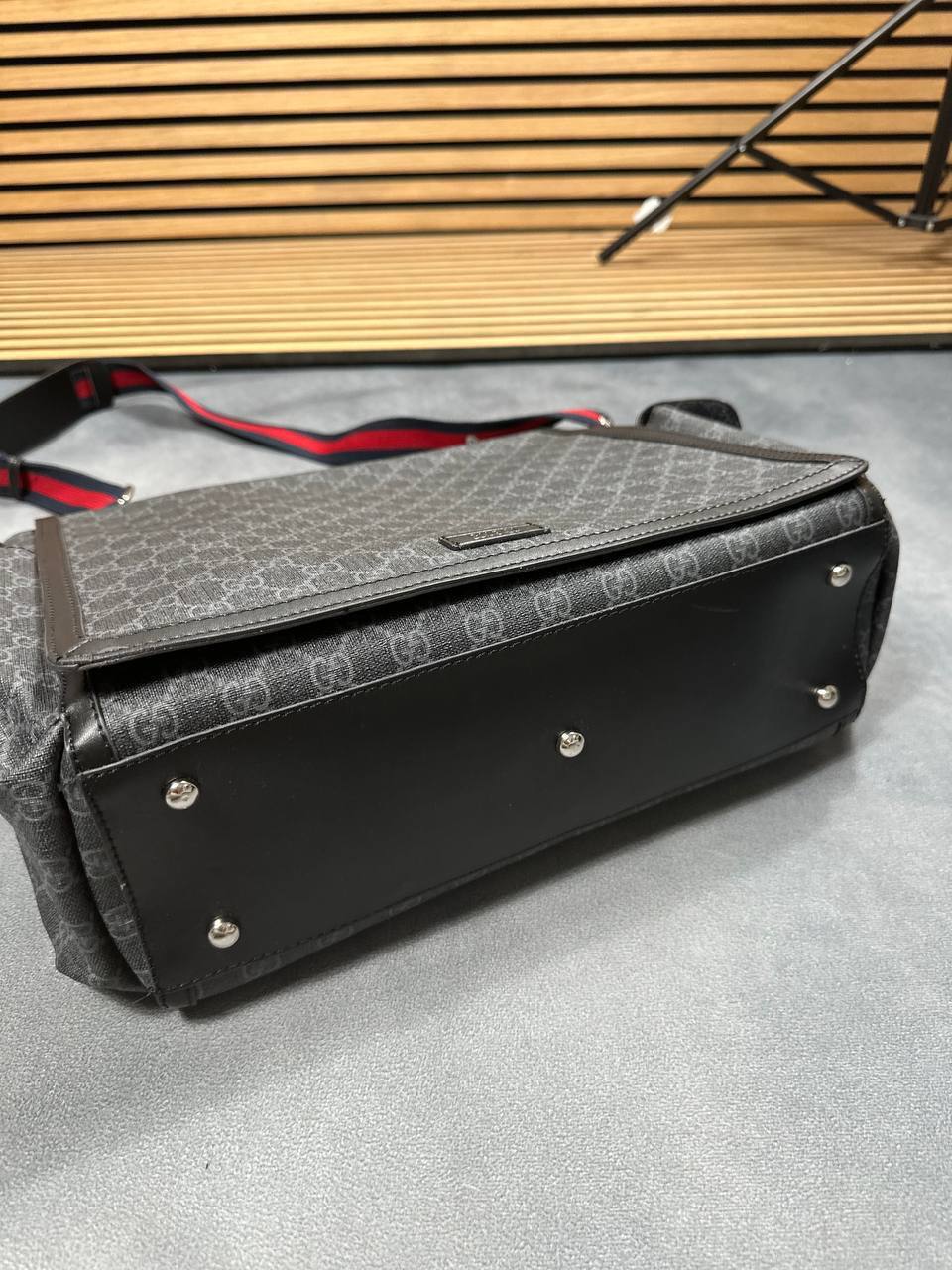 Gucci Large Changing Bag in GG Supreme Monogram Large Canvas in Black UK Reps AAA Quality